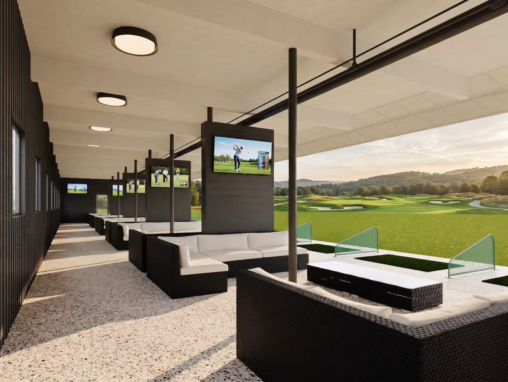 Richmond Driving Range at golden hour